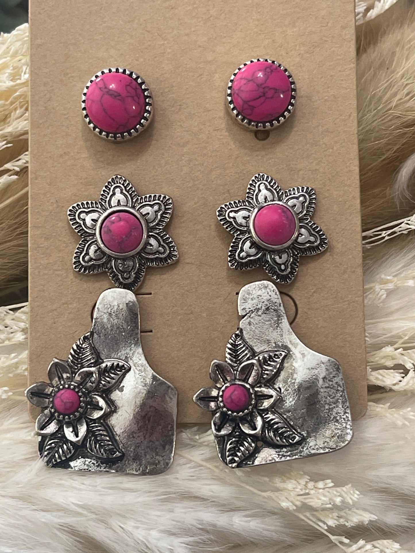 Tag me, Cowgirl 3pc Earring Set