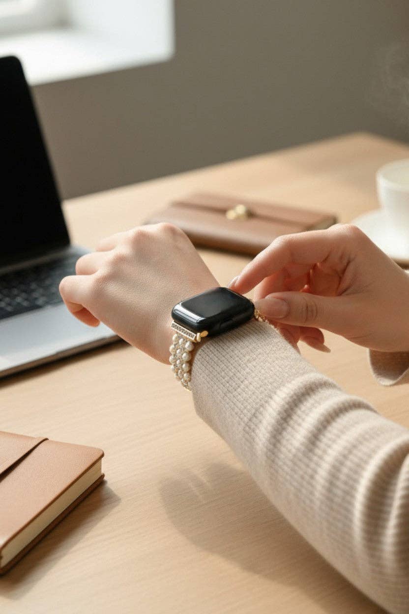 Beatrice Golden Pearl Smartwatch Band
