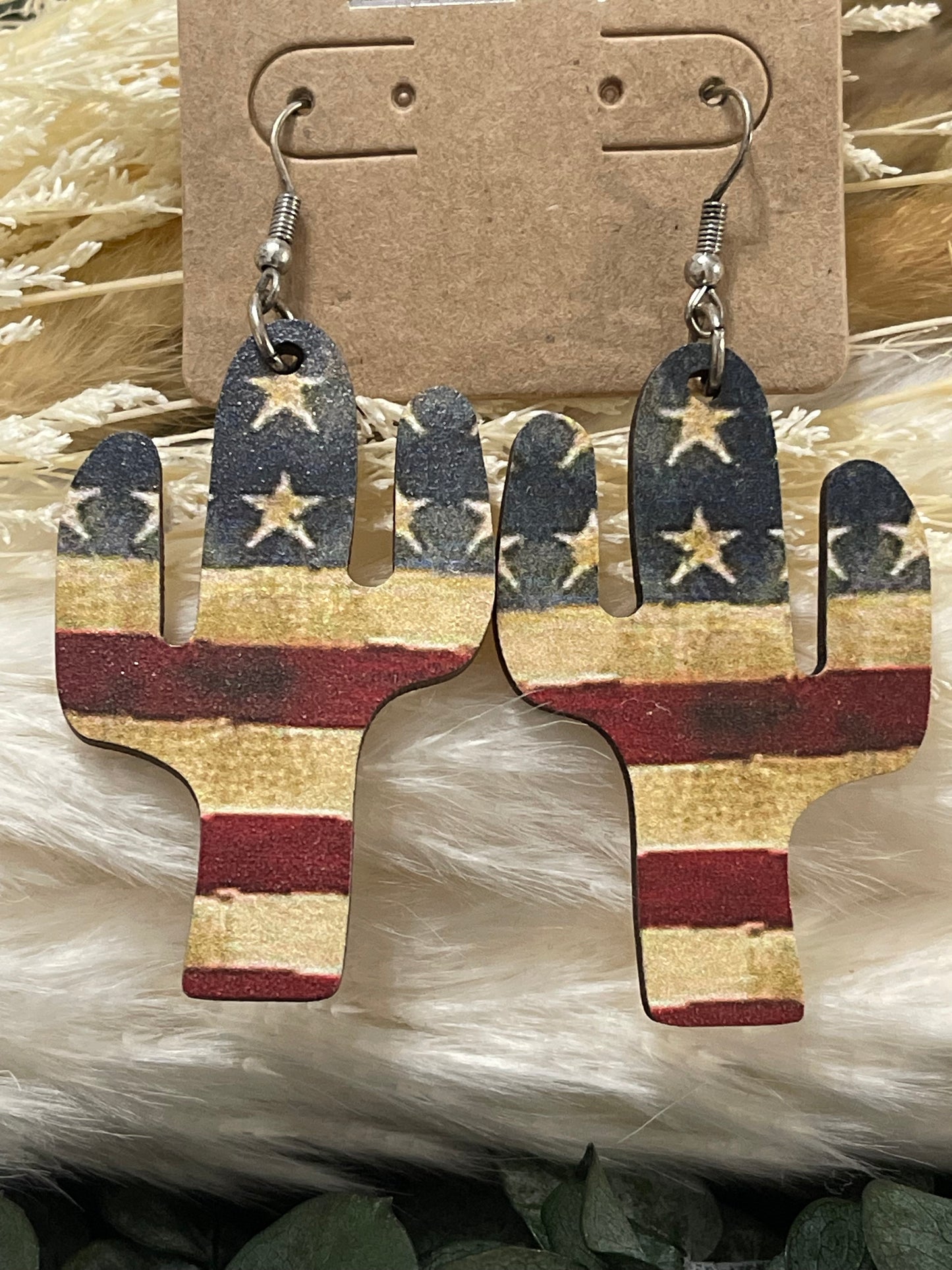 Red White and Bloom Earrings