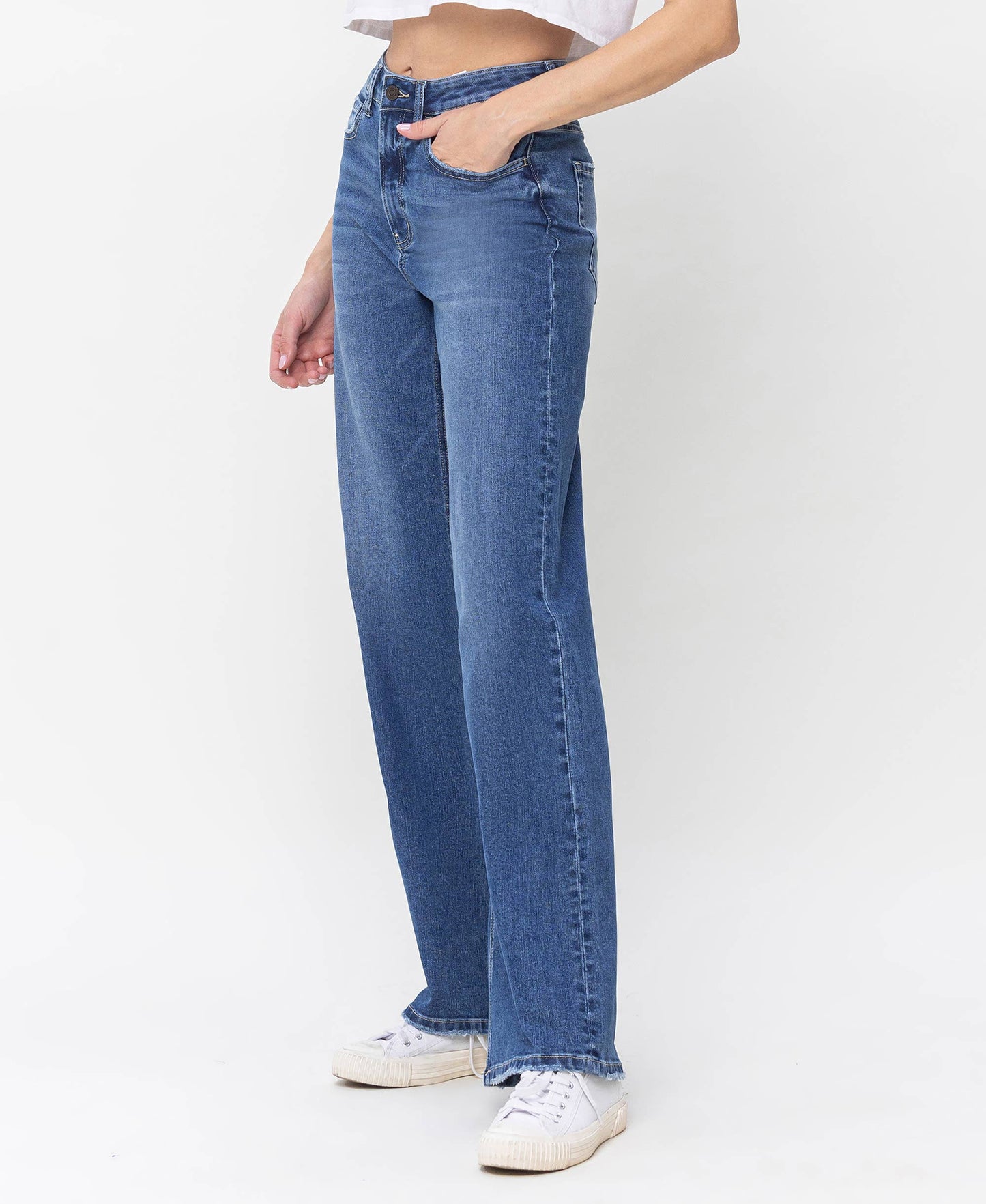90'S VINTAGE SUPER HIGH RISE LOOSE JEANS V3425