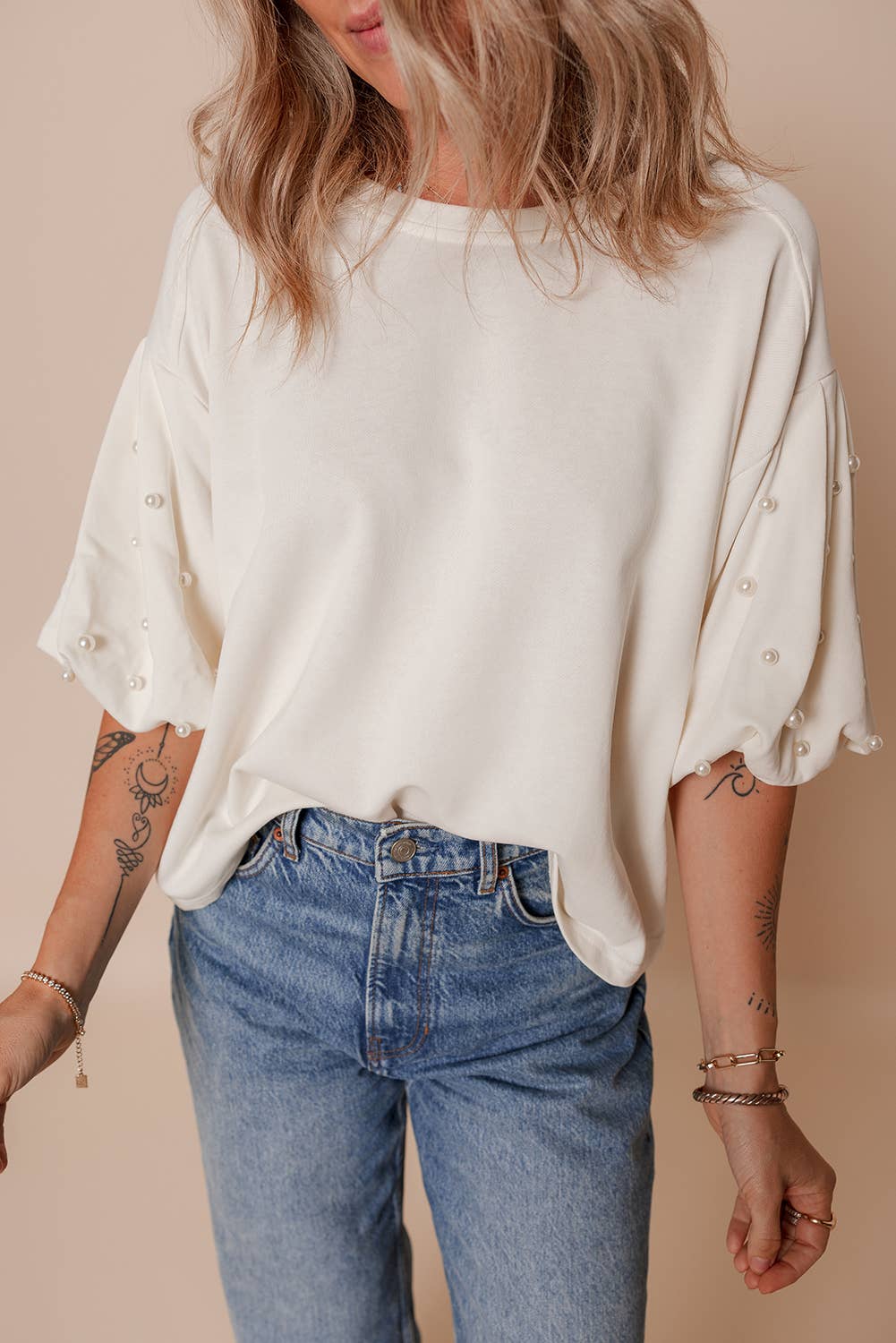 Pretty in Pearls Puff Sleeve Top