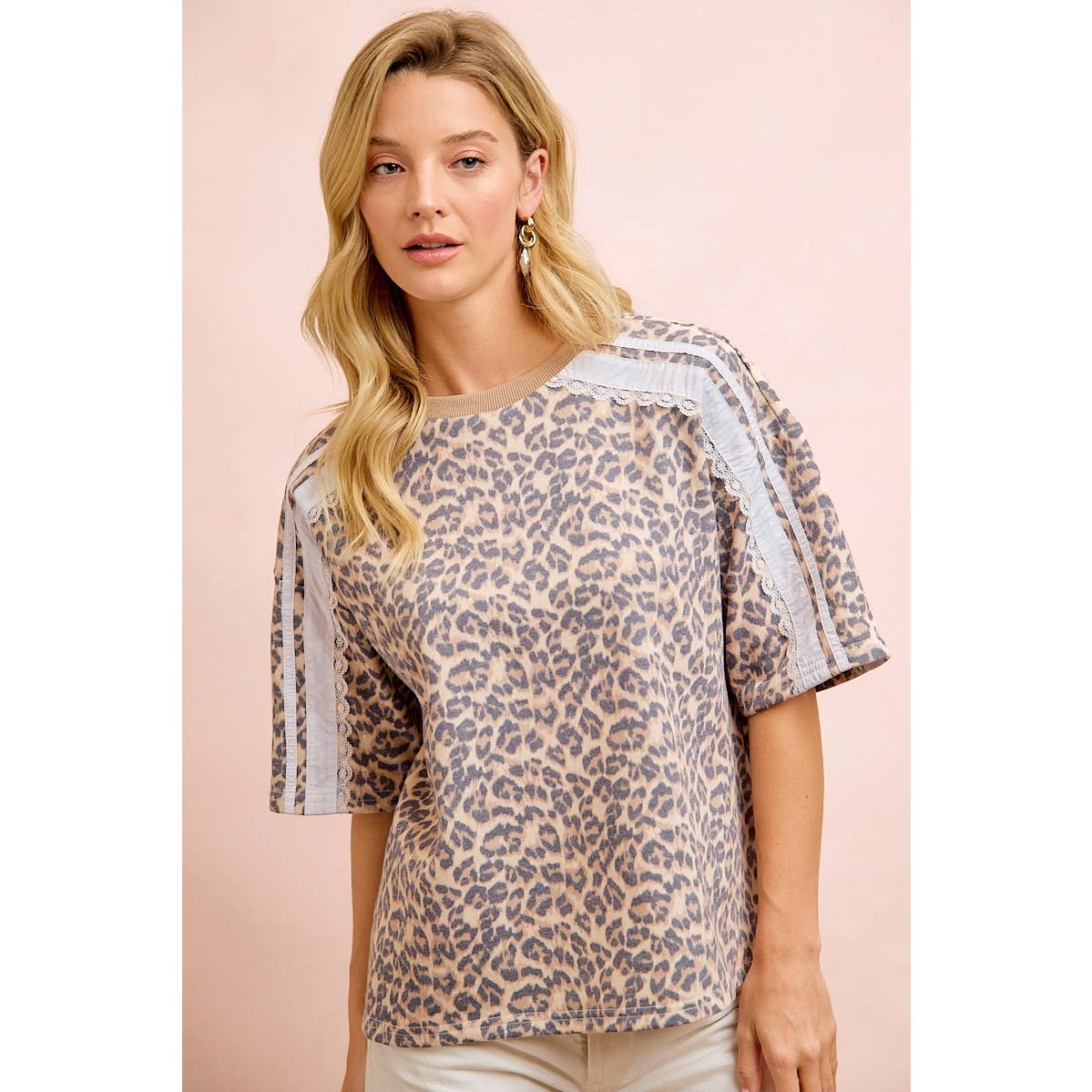 Wild Charm Eyelet Sleeve Top