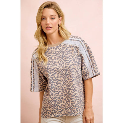 Wild Charm Eyelet Sleeve Top