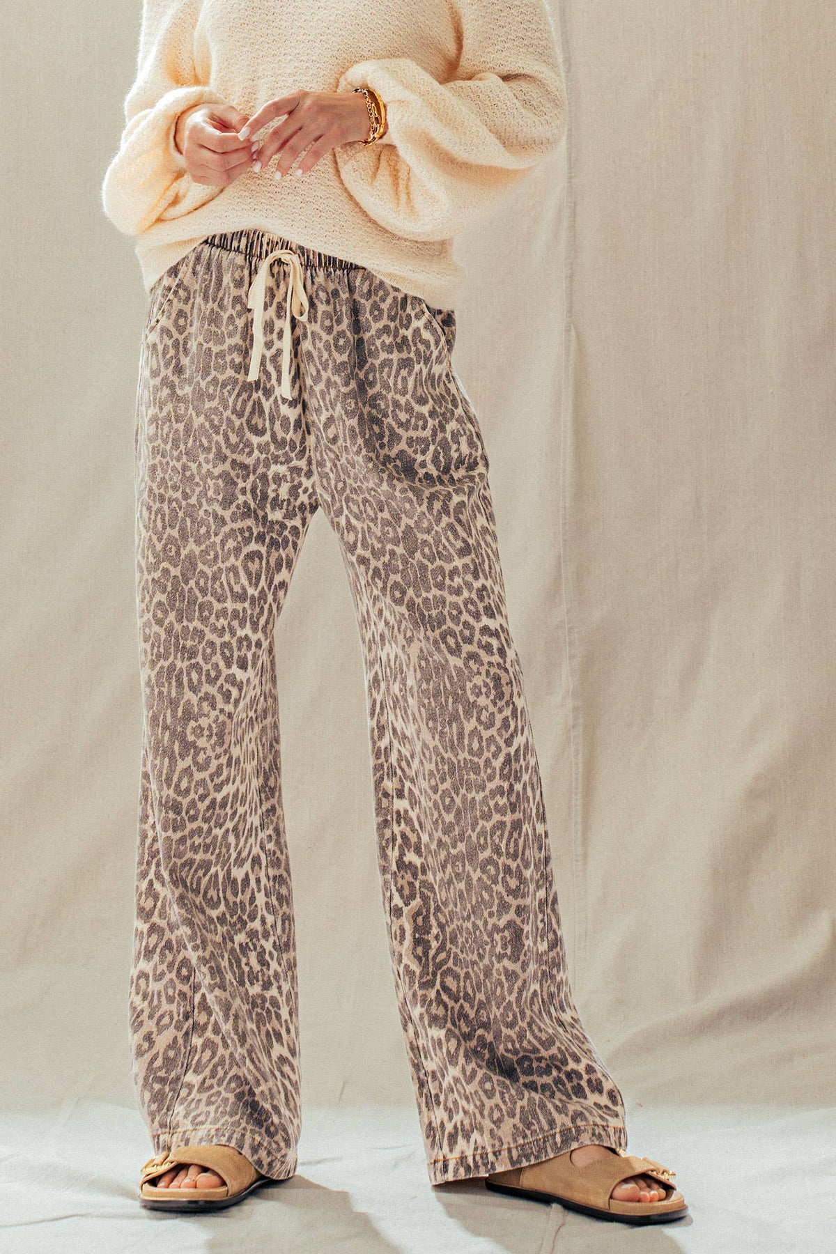 Unleashed Wide Leopard Print Pants