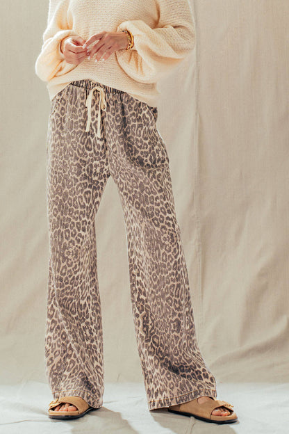 Unleashed Wide Leopard Print Pants