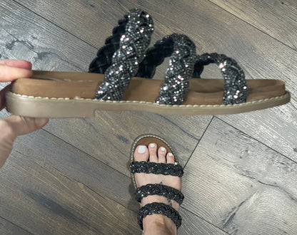 Shine Bright Jeweled Slip on Sandal