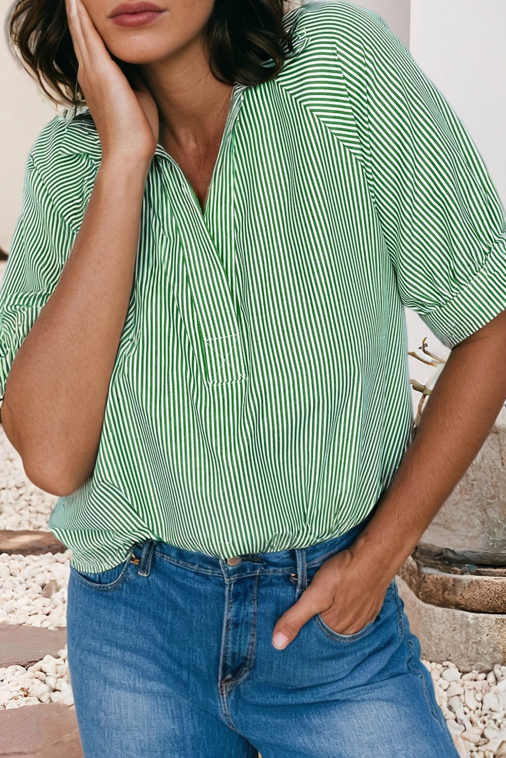 Boardwalk Breeze Striped Blouse