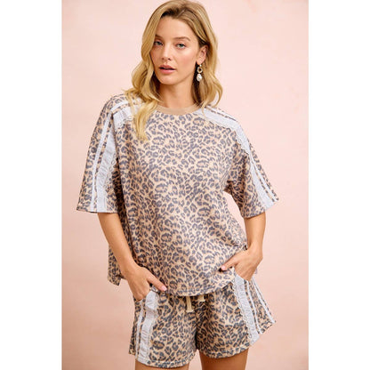 Wild Charm Eyelet Sleeve Top