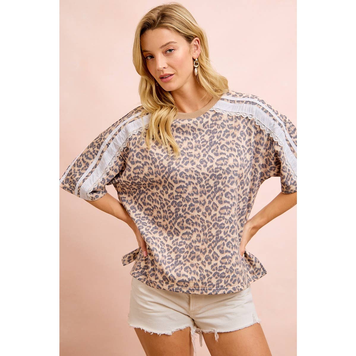 Wild Charm Eyelet Sleeve Top