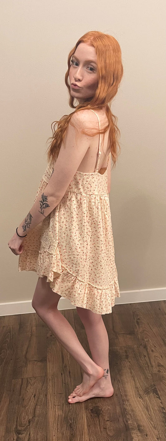 Bloom Babe V-Neck Babydoll Dress