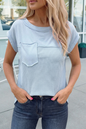 Lynn Raw Seam Waffled Tee