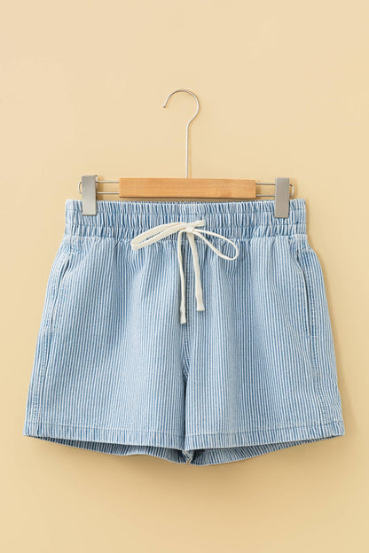 Love you bye striped shorts