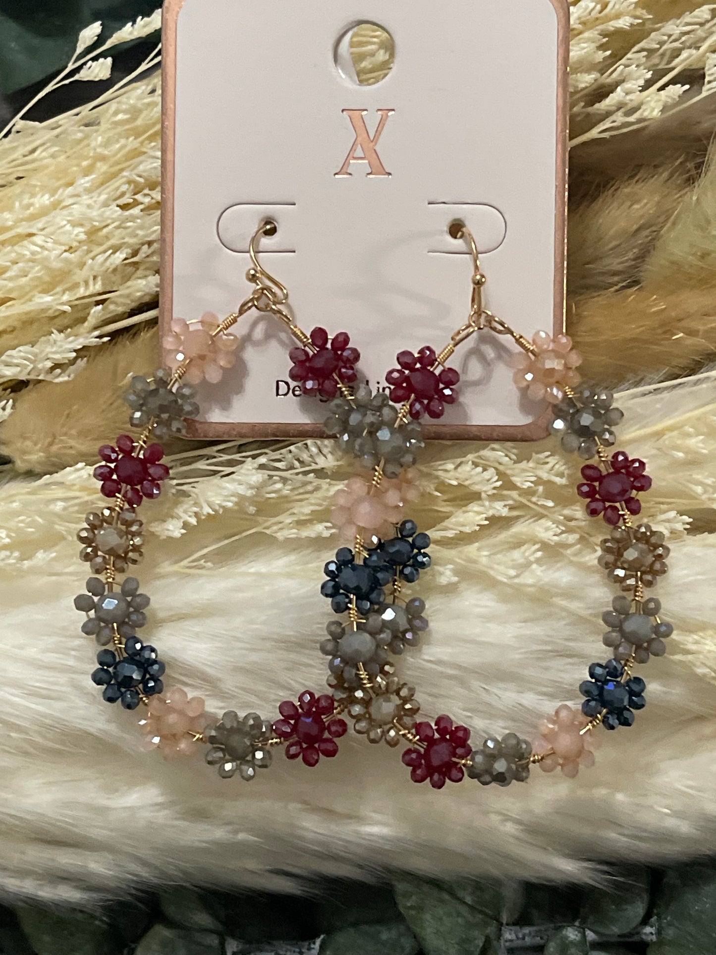 Floral Whispers Earrings - Blue