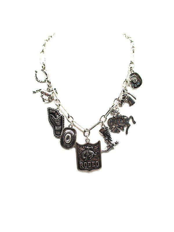 Western Rodeo Charm Necklace