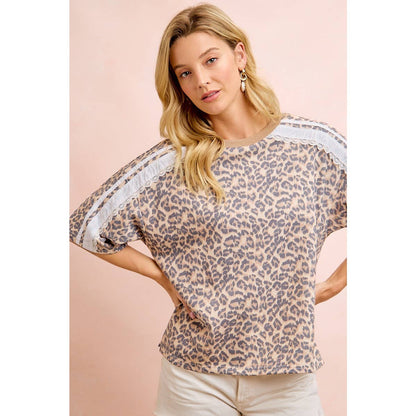 Wild Charm Eyelet Sleeve Top