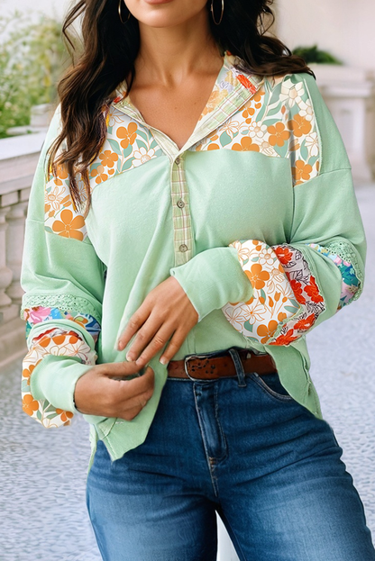 Laced in Bloom Floral Hooded Pullover
