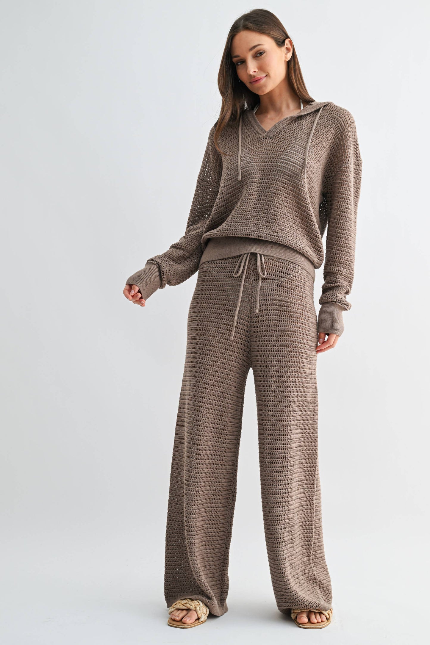 Breezy Crochet Wide-Leg Pants