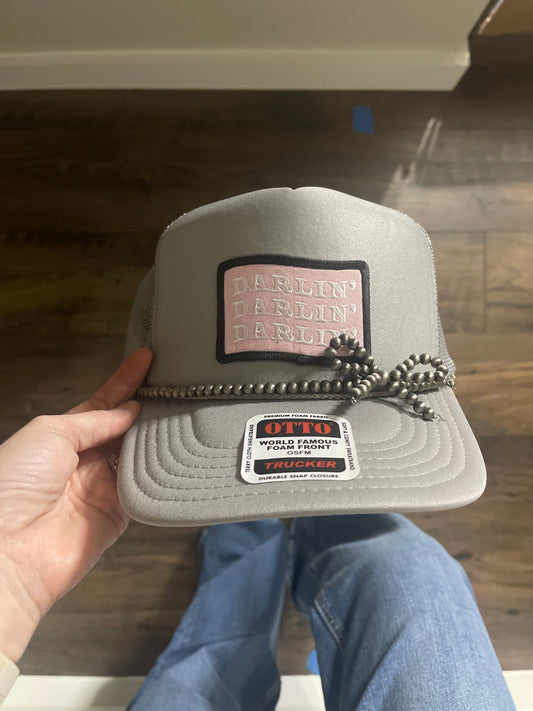 Pearl Bow Trucker Hat Chain