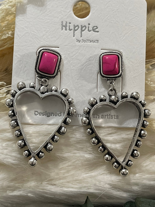 Heart Drop Earrings