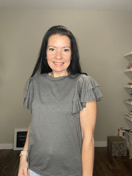 The Frilly Affair Ruffle Short Sleeve Top
