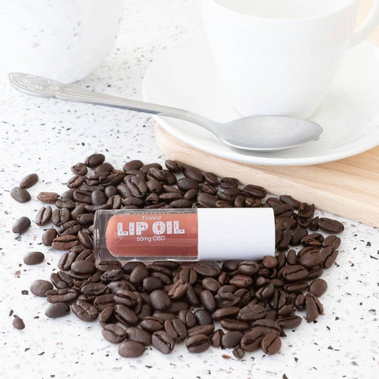 Hydrating Lip Oil with CBD, Vitamin E - Tinted Mocha