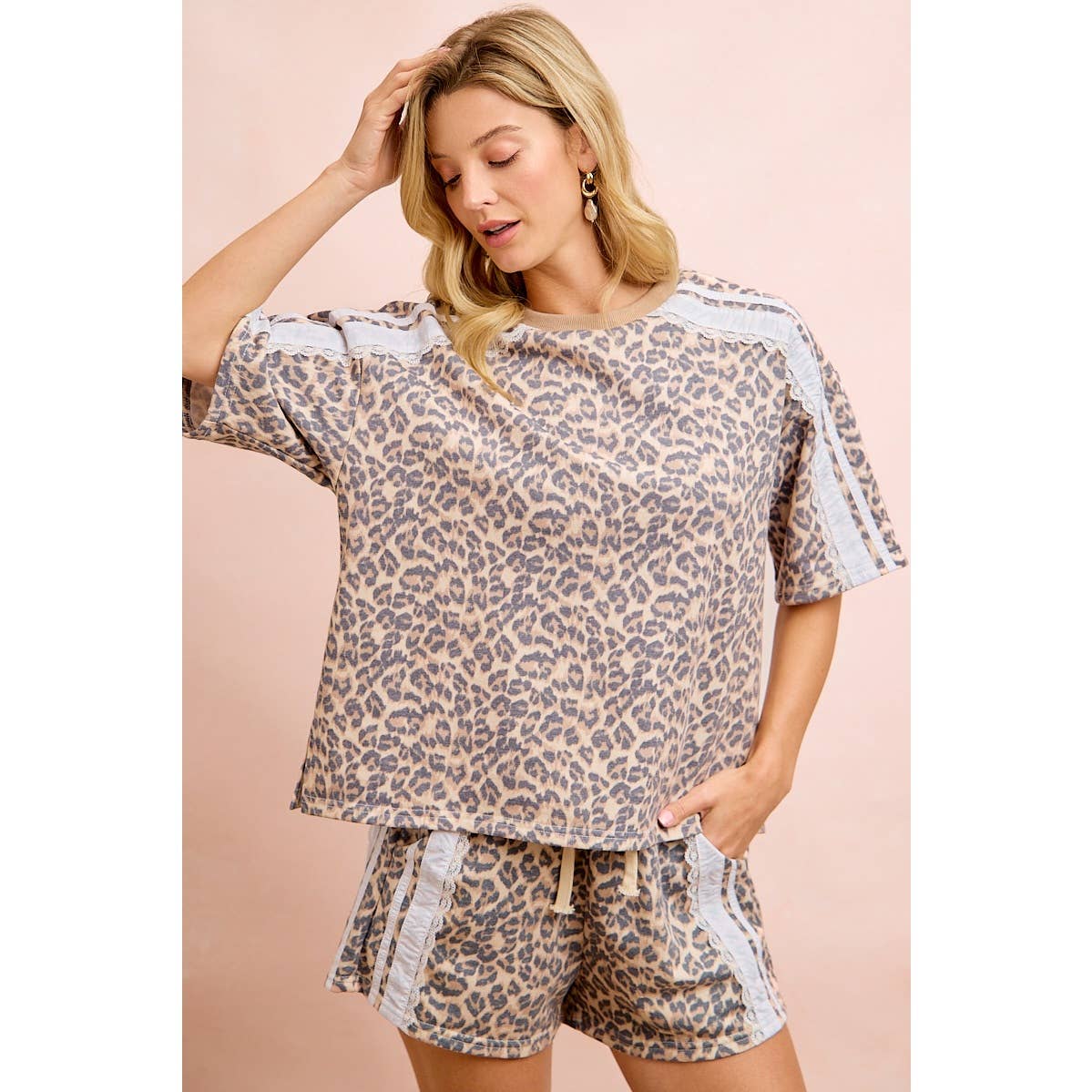 Wild Charm Eyelet Sleeve Top