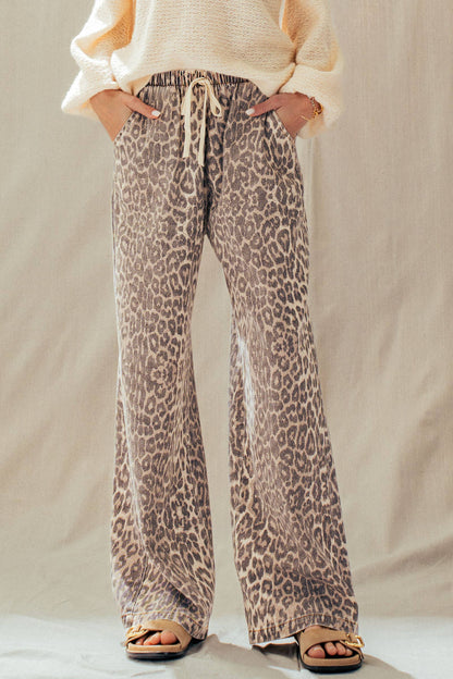 Unleashed Wide Leopard Print Pants