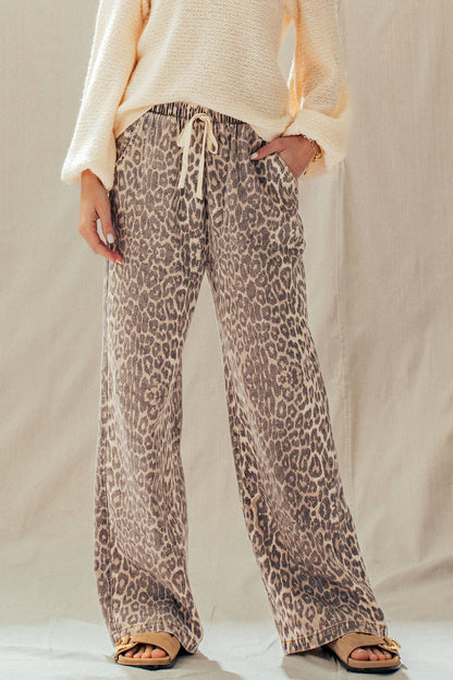 Unleashed Wide Leopard Print Pants