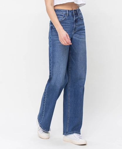 90'S VINTAGE SUPER HIGH RISE LOOSE JEANS V3425