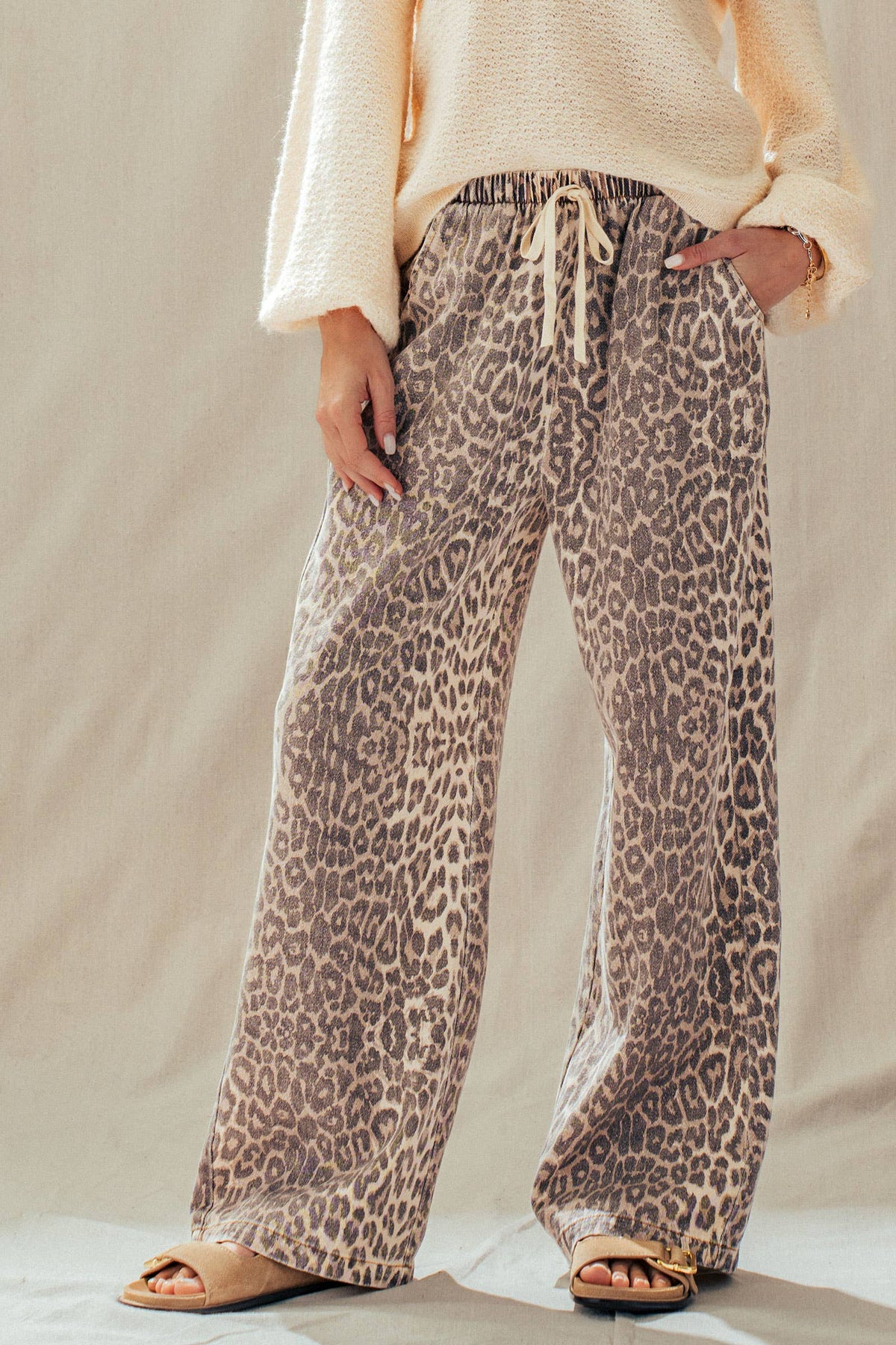 Unleashed Wide Leopard Print Pants