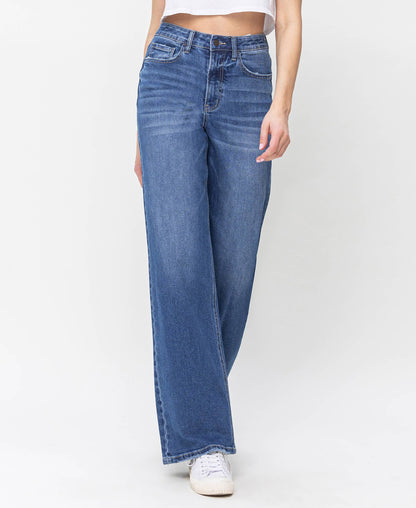 90'S VINTAGE SUPER HIGH RISE LOOSE JEANS V3425