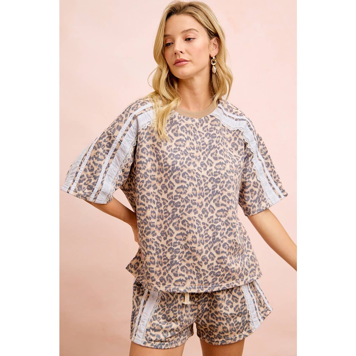 Wild Charm Eyelet Sleeve Top