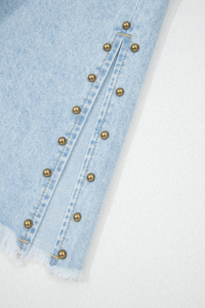 Bad Habit Studded Wide Leg Jeans