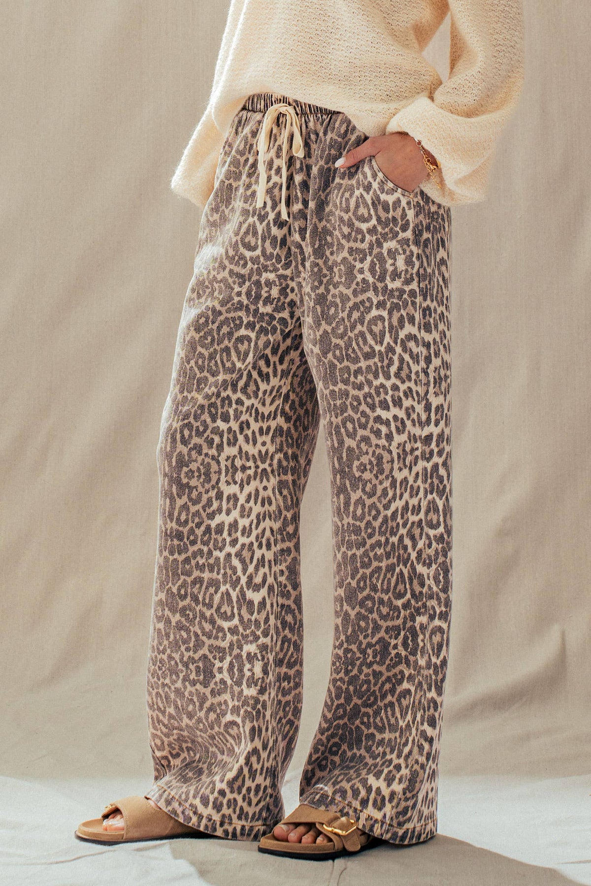 Unleashed Wide Leopard Print Pants