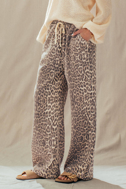 Unleashed Wide Leopard Print Pants